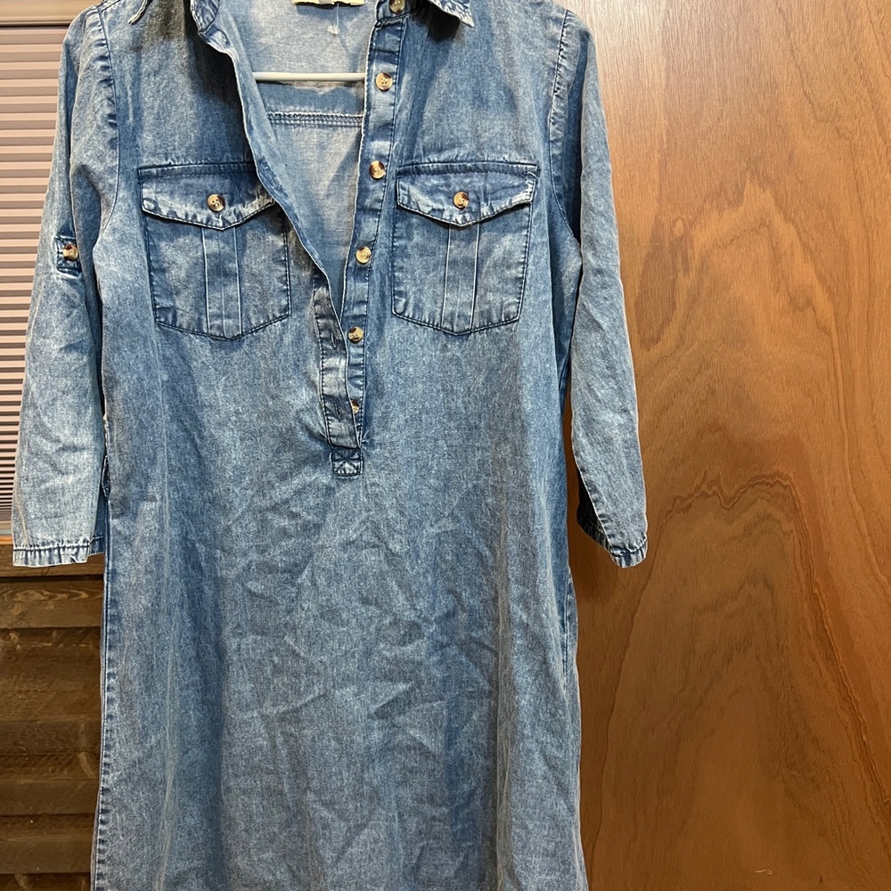 Speed Limit 98 Denim Shirt Dress